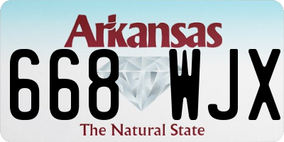 AR license plate 668WJX