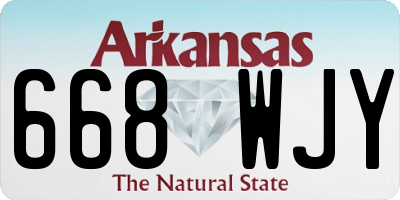 AR license plate 668WJY