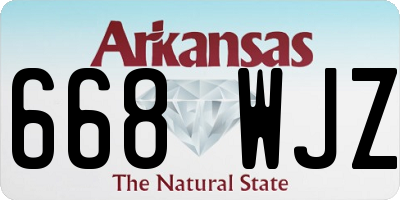 AR license plate 668WJZ