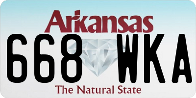 AR license plate 668WKA