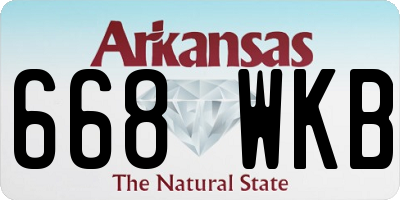 AR license plate 668WKB