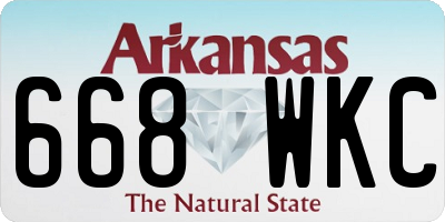 AR license plate 668WKC