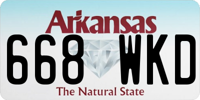 AR license plate 668WKD