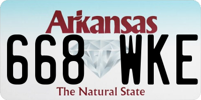 AR license plate 668WKE
