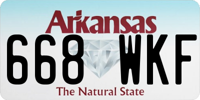 AR license plate 668WKF