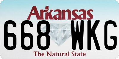 AR license plate 668WKG