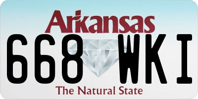 AR license plate 668WKI