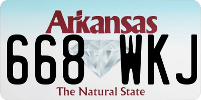 AR license plate 668WKJ