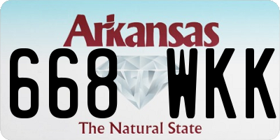 AR license plate 668WKK