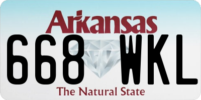 AR license plate 668WKL