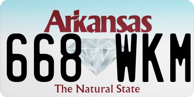 AR license plate 668WKM
