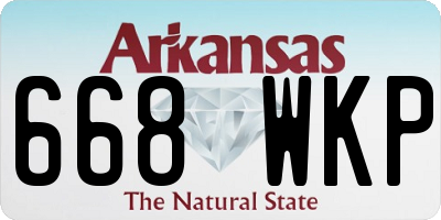 AR license plate 668WKP