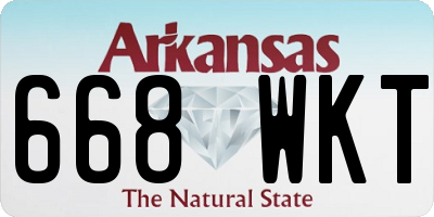 AR license plate 668WKT