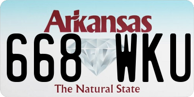 AR license plate 668WKU