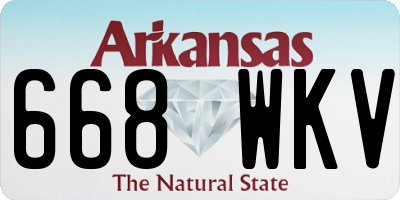 AR license plate 668WKV
