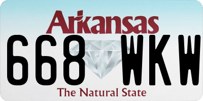AR license plate 668WKW