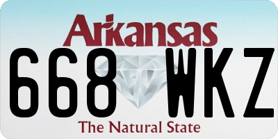 AR license plate 668WKZ