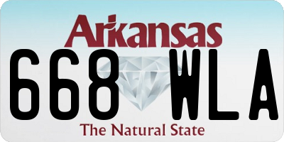AR license plate 668WLA