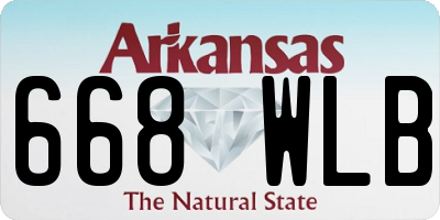 AR license plate 668WLB