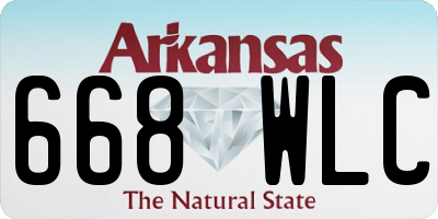 AR license plate 668WLC