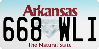 AR license plate 668WLI