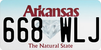 AR license plate 668WLJ
