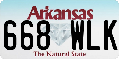 AR license plate 668WLK