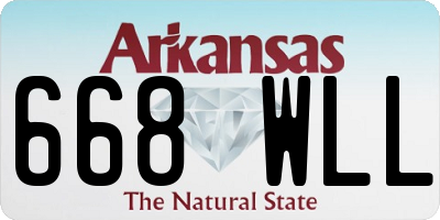 AR license plate 668WLL