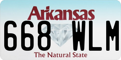 AR license plate 668WLM