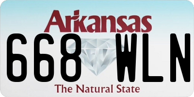AR license plate 668WLN