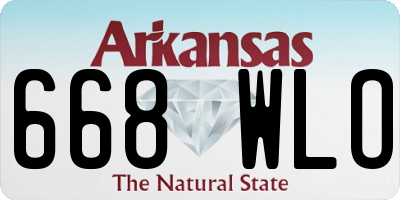 AR license plate 668WLO