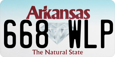 AR license plate 668WLP