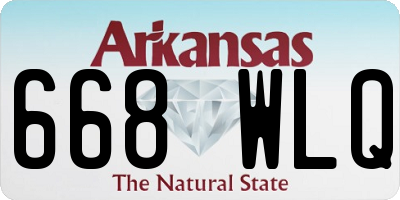 AR license plate 668WLQ