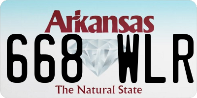 AR license plate 668WLR