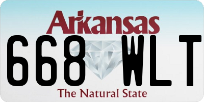 AR license plate 668WLT