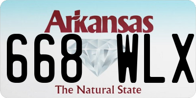 AR license plate 668WLX