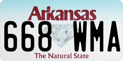 AR license plate 668WMA