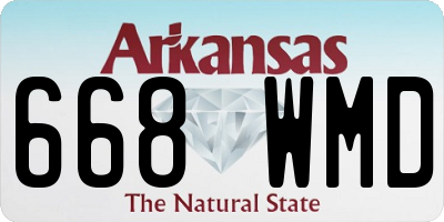 AR license plate 668WMD