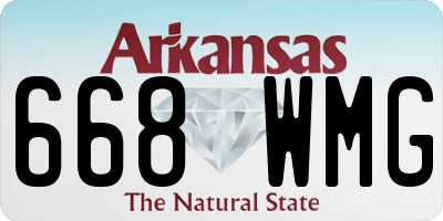 AR license plate 668WMG