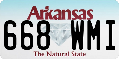 AR license plate 668WMI