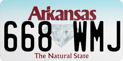 AR license plate 668WMJ