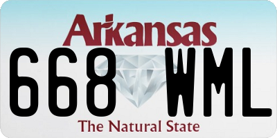 AR license plate 668WML