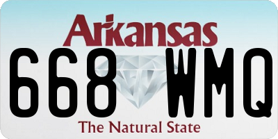 AR license plate 668WMQ