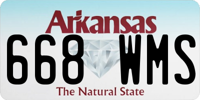 AR license plate 668WMS