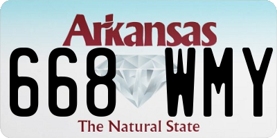 AR license plate 668WMY