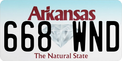 AR license plate 668WND