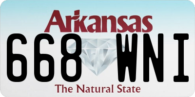 AR license plate 668WNI