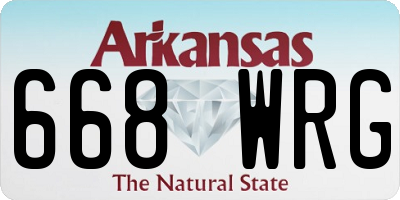 AR license plate 668WRG