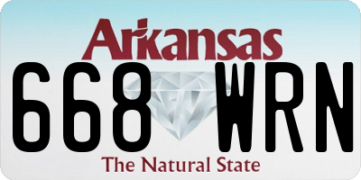 AR license plate 668WRN