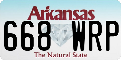 AR license plate 668WRP